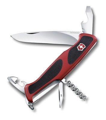 Нож Victorinox RangerGrip 68, 130 мм, 11 функций, красный с черным 0.9553.C