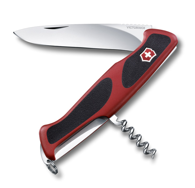 Нож Victorinox RangerGrip 52, 130 мм, 5 функций, красный с черным 0.9523.C