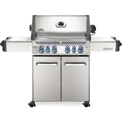 Napoleon Grills Prestige 500 Gas Grill with Infrared Side and Rear Burners, Stainless Steel