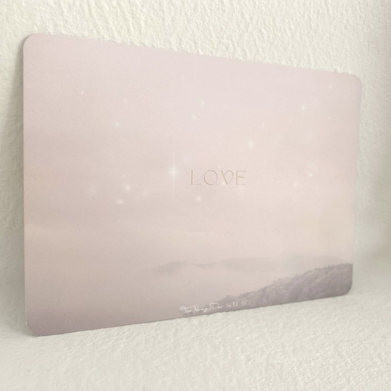 SOUL ART KARTE 01 rose mit Sternen