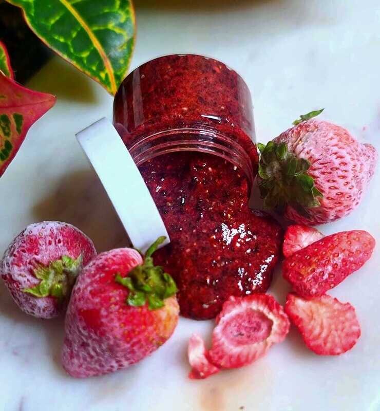 Strawberry and Beet Lip Scrub