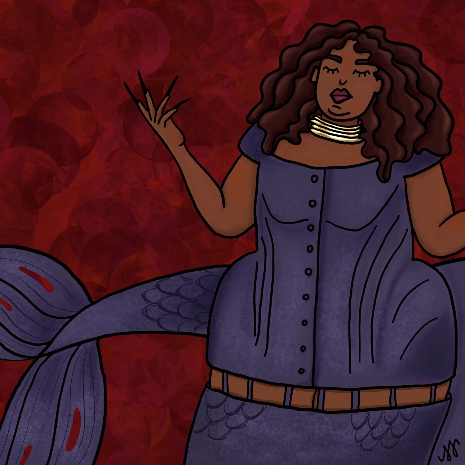 "About Damn Time Mermaid" Print