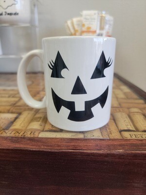 Pumpkin Face-Halloween Mug - White / 11 oz