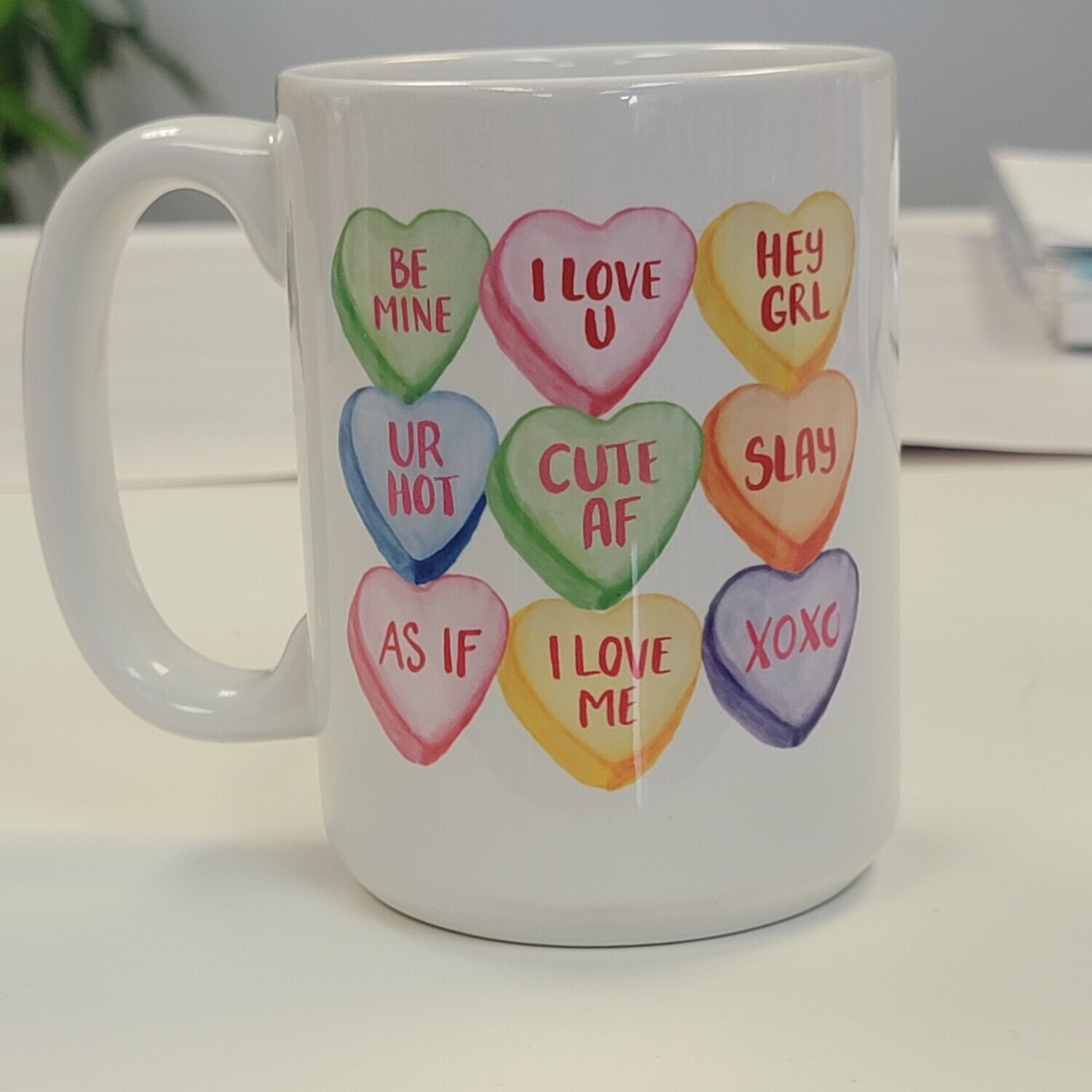 Valentines Mug Hearts 15oz