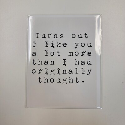 Like you More Than I Originally Thought