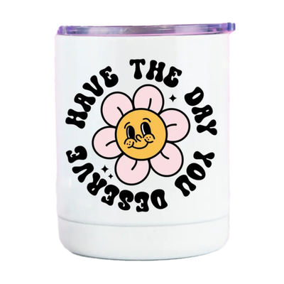 Have the Day You Deserve Funny Retro Travel Cup With Handle