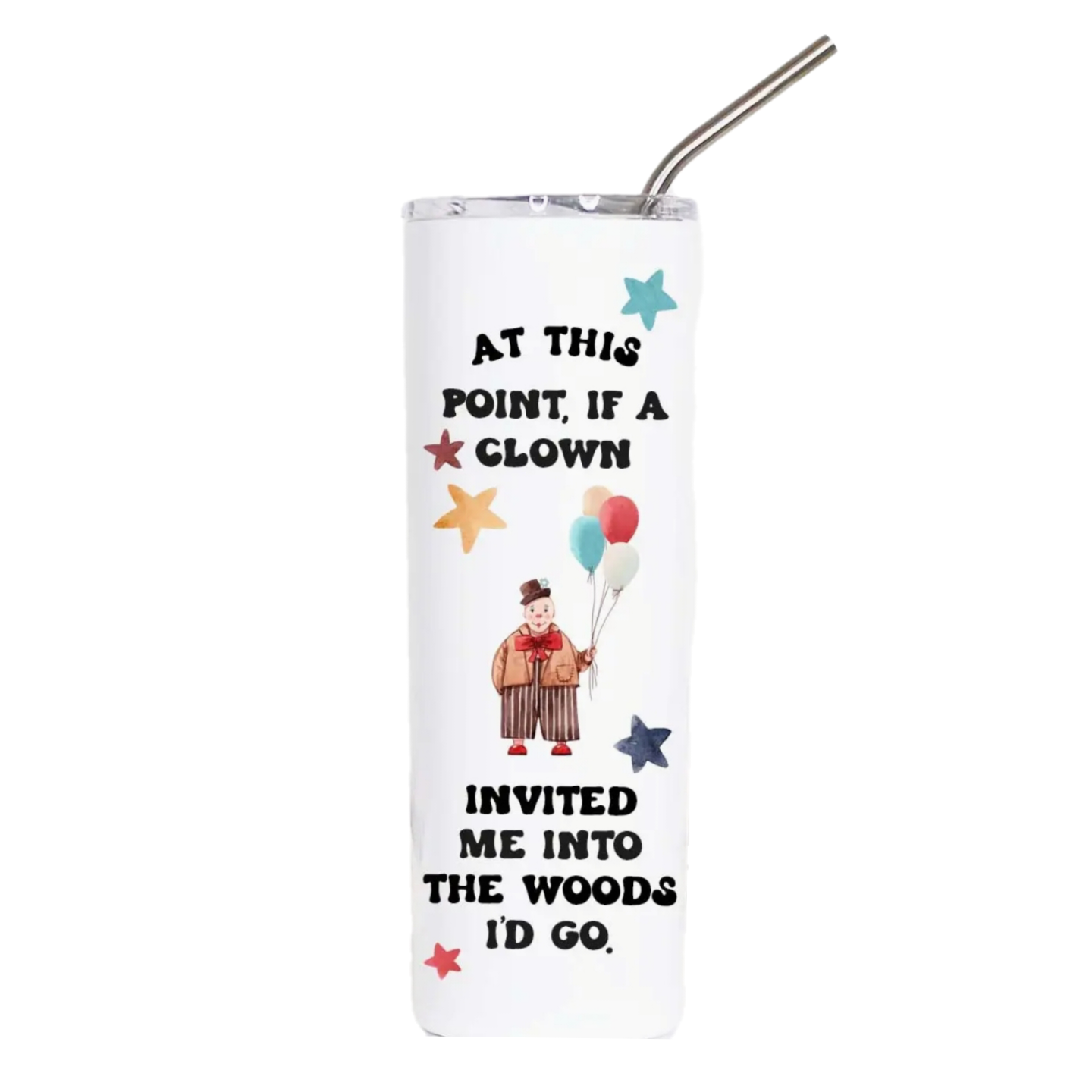Funny Clown 20oz Stainless Steel Tall Travel Cup