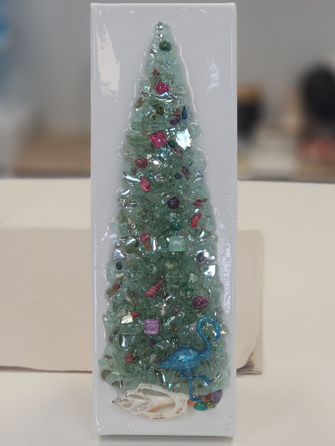 Blue Flamingo Christmas Tree