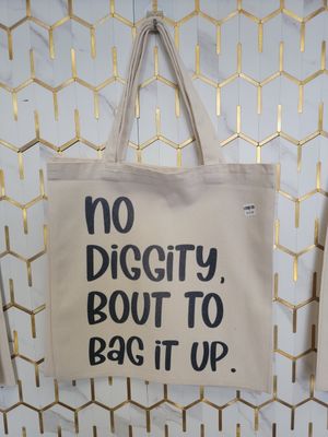 No Diggity Bout to Bag It Up Hip Hop   Canvas Tote Bag