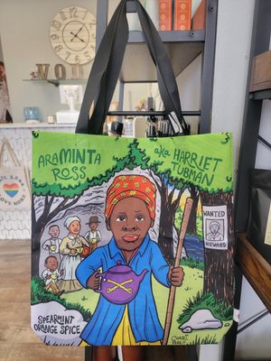 Artistic Reusable Tote Bags - Harriet Tubman