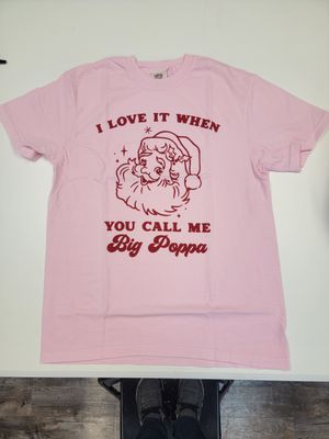 Big Poppa Funny Christmas Shirt, Christmas Graphic Tee - Medium