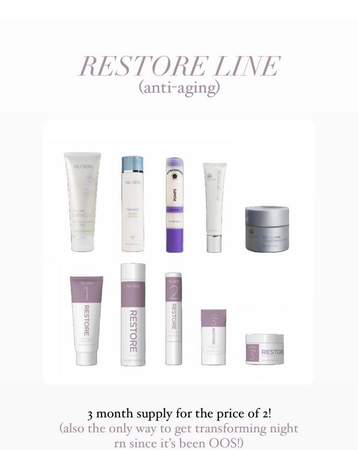 Skincare Line RESTORE!