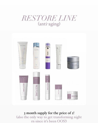 Skincare Line RESTORE!