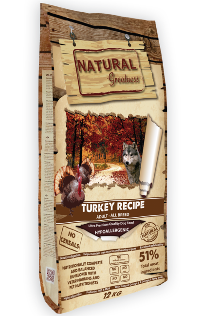 Natural Greatness - GRAANVRIJ - Hypoallergenic - Kalkoen 2kg