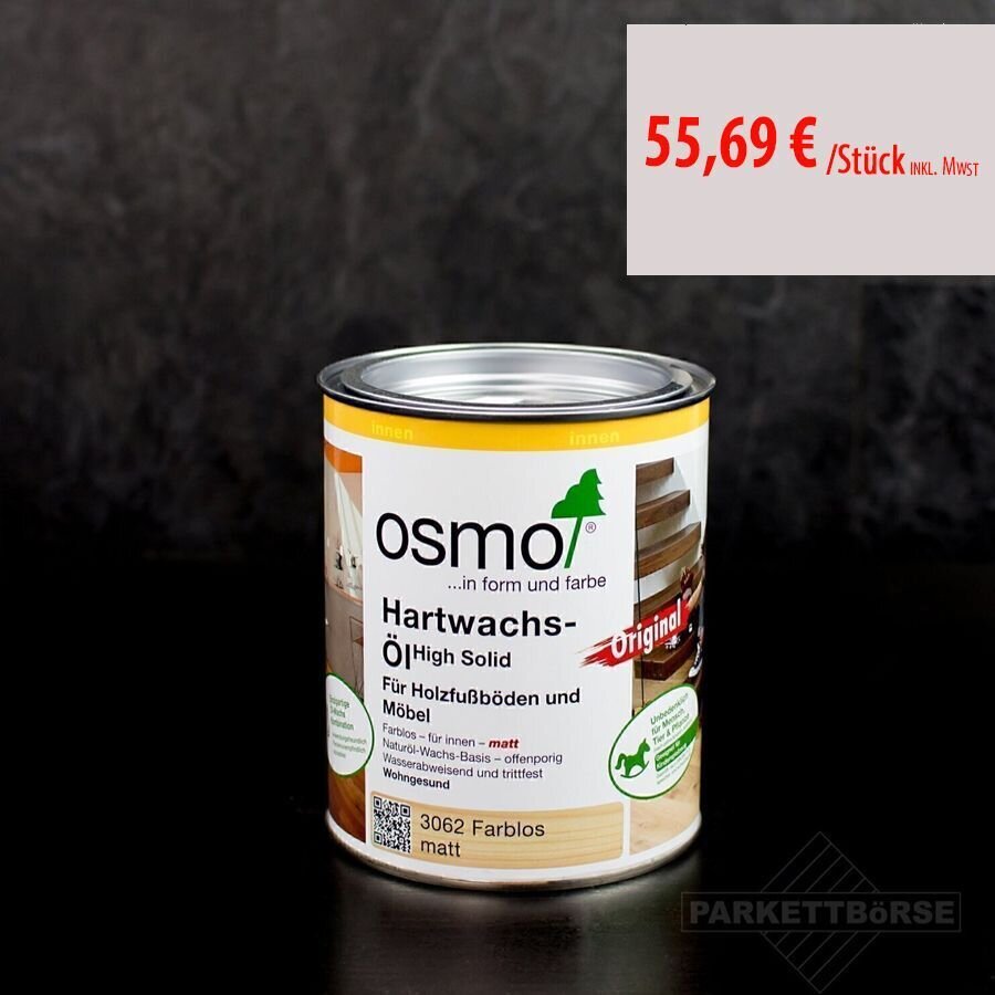 OSMO Hartwachs-Öl farblos 3062 matt 0,75 Liter