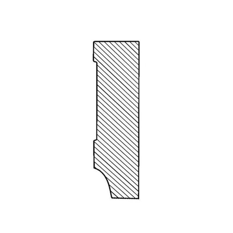 HT-631 Sockelleiste Weiß lackiert mit Holzkern 16x58x2400mm ohne Clipsfräsung RAL 9016 HT-631 Sockelleiste Weiß lackiert mit Holzkern 16x58x2400mm ohne Clipsfräsung RAL 9016