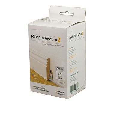 KGM Express Clip2 VPE 50 Stück inkl. Schrauben und Dübel KGM Express Clip2 VPE 50 Stück inkl. Schrauben und Dübel