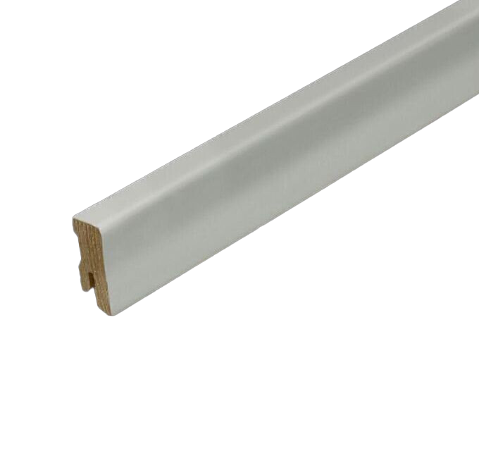 KGM-630 Sockelleiste Weiß Starkfolie mit Holzkern 16x40x2400mm mit Clipsfräsung KGM-630 Sockelleiste Weiß Starkfolie mit Holzkern 16x40x2400mm mit Clipsfräsung