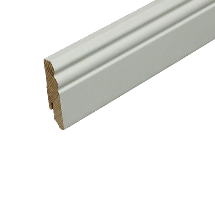 HT-626 Sockelleiste Weiß lackiert mit Holzkern 18x96x2400mm HamburgerProfil HT-626 Sockelleiste Weiß lackiert mit Holzkern 18x96x2400mm HamburgerProfil