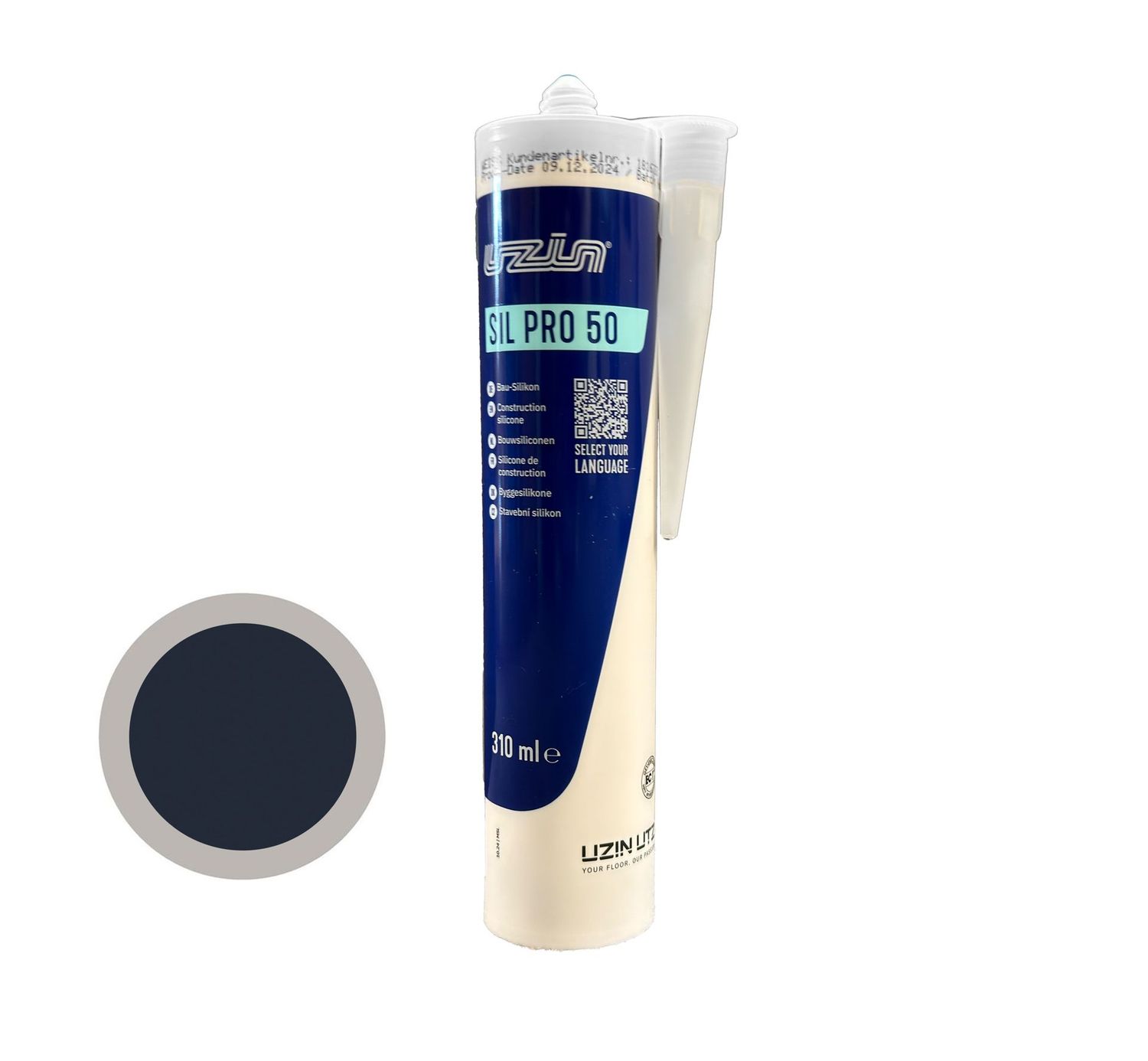 Uzin Silikon Pro50 anthrazit 310 ml