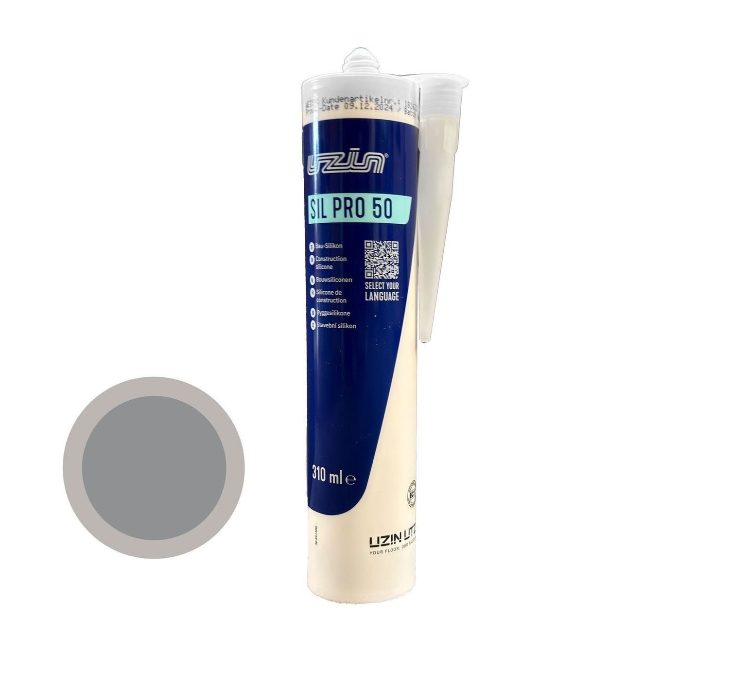 Uzin Silikon Pro50 Hellgrau 310 ml