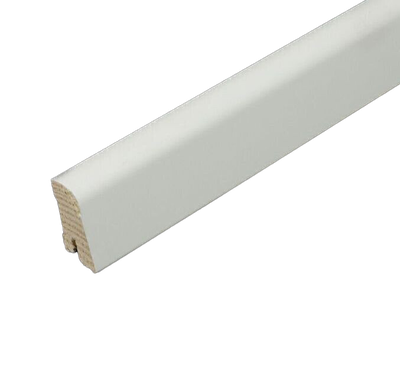 KGM Sockelleiste ExPress 45 oben abgerundet weiß