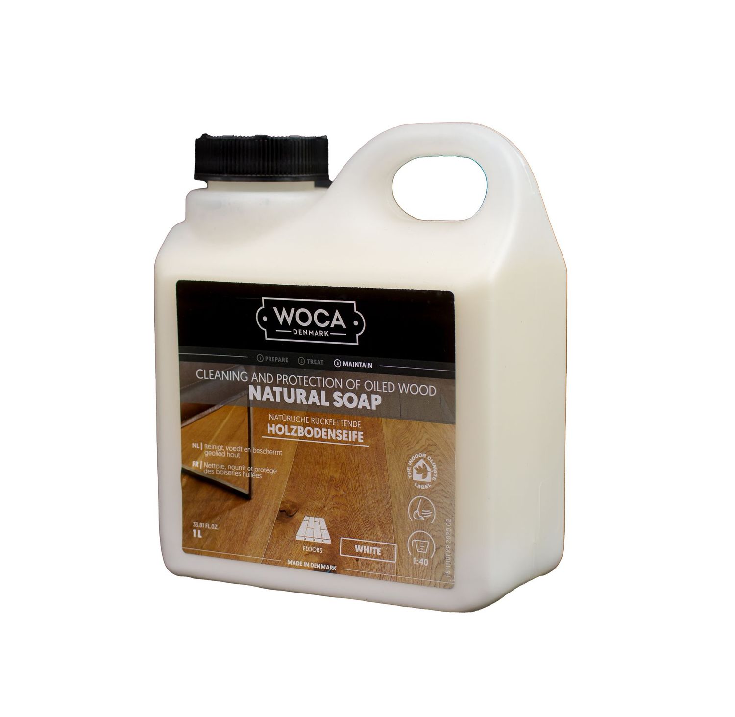 Woca Holzbodenseife weiß 1 Liter (511110A)