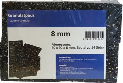 RE-Granulatpads 60x90x8mm 24 Stk. pro Beutel
