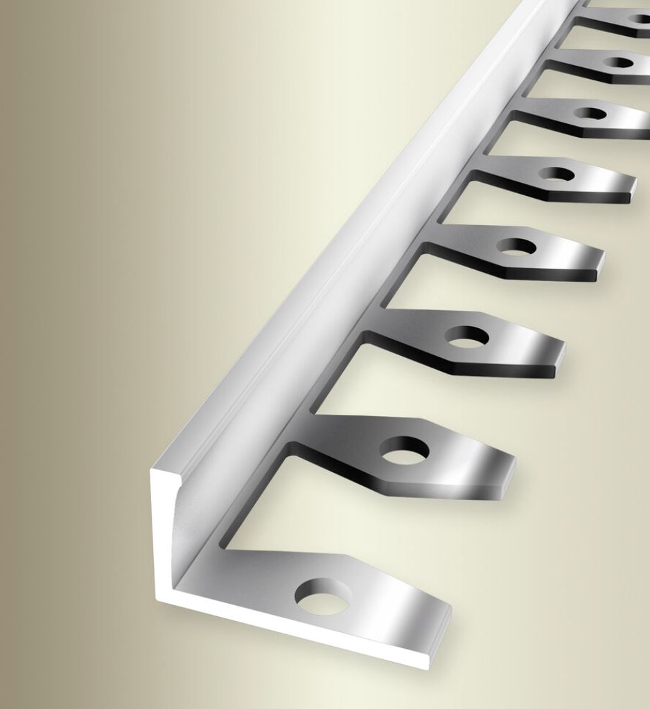 Küberit Schlüterschiene 302 G Edelstahl poliert(F8) für Bodenbeläge bis 4,5 mm, Länge: 2,50 m, 21902184