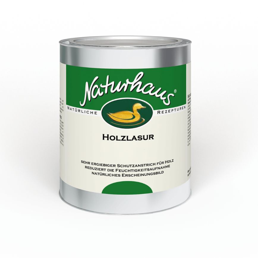 Naturhaus Holzlasur Naturweiß deckend 750 ml