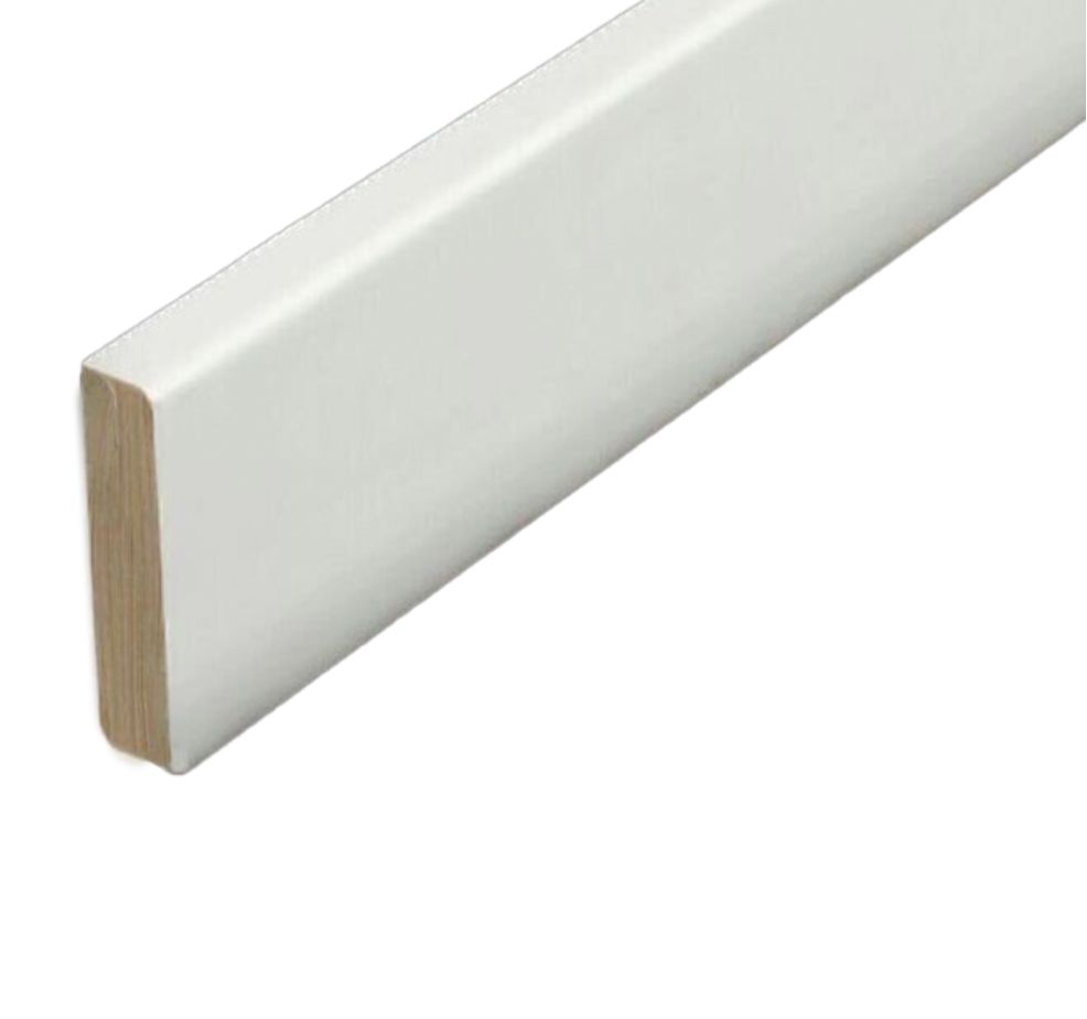 FN-632 Sockelleiste  Weiß beschichtet/ lackiert  16x80x2400mm RAL 9016
