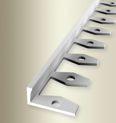 KüberitL Schlüterschiene Typ304; Silber biegbar für 10,3mm; 22x11,8mm; 250cm