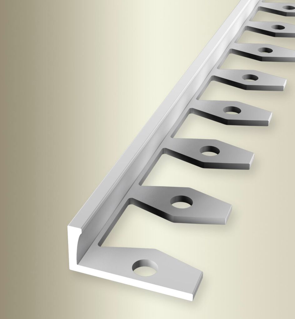 ""+KüberitL Schlüterschiene Typ305 G; Silber für 12,5mm; 22,5x14mm; 250cm"