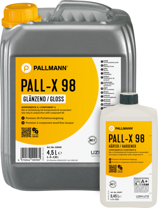 Pallmann Pall-X 98 Gold glänzend A/B 2-K Hydrolack 4,95 Liter; 010100