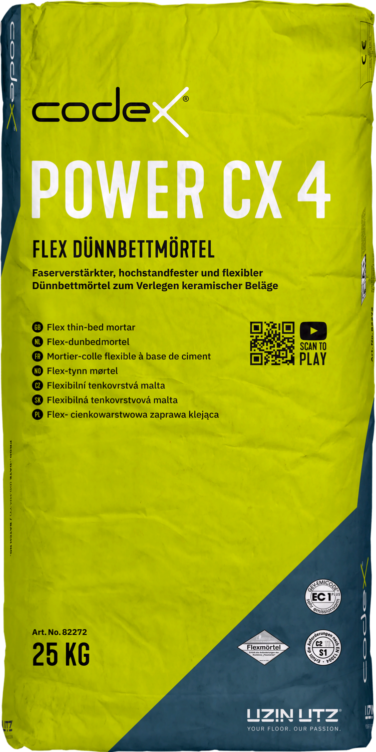 Codex-Fliesenkleber Power  CX4 25kg, für keramische Wand- und Bodenfliesen