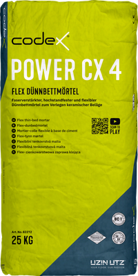 Codex-Fliesenkleber Power CX4 25kg, für keramische Wand- und Bodenfliesen Codex-Fliesenkleber Power CX4 25kg, für keramische Wand- und Bodenfliesen