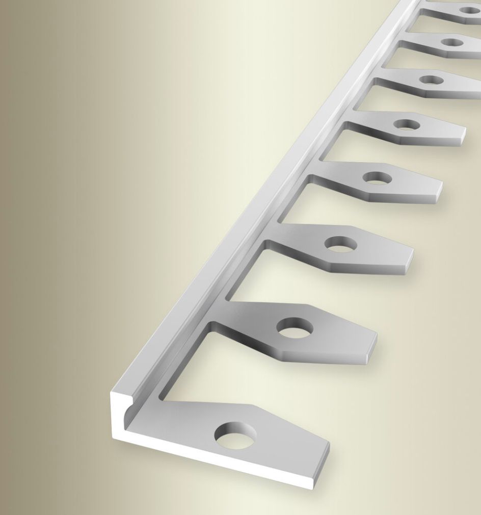 ""+KüberitL Schlüterschiene Typ302 G; Edelstahloptik für 4,5mm; 21x6mm; 250cm"(219 021 24)