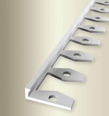 ""+KüberitL Schlüterschiene Typ302 G; Edelstahloptik für 4,5mm; 21x6mm; 250cm"(219 021 24)