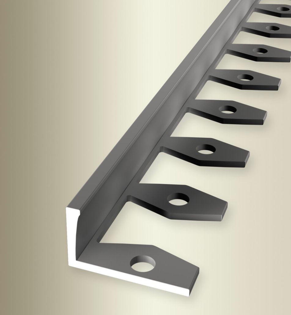 KüberitL Schlüterschiene Typ306 G; Edelstahloptik für 15mm; 22,5x16,5mm; 250cm", 219 061 24