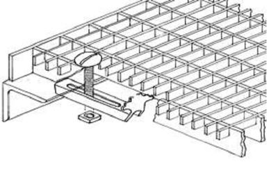 ROSTE ES V2A Befestigung-Standard Klammer Gitterrost