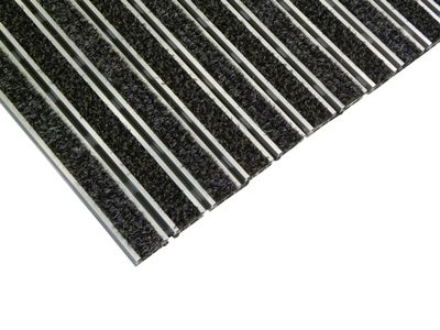 ALU Entrancemat with ribbed carpet and OUTDOOR