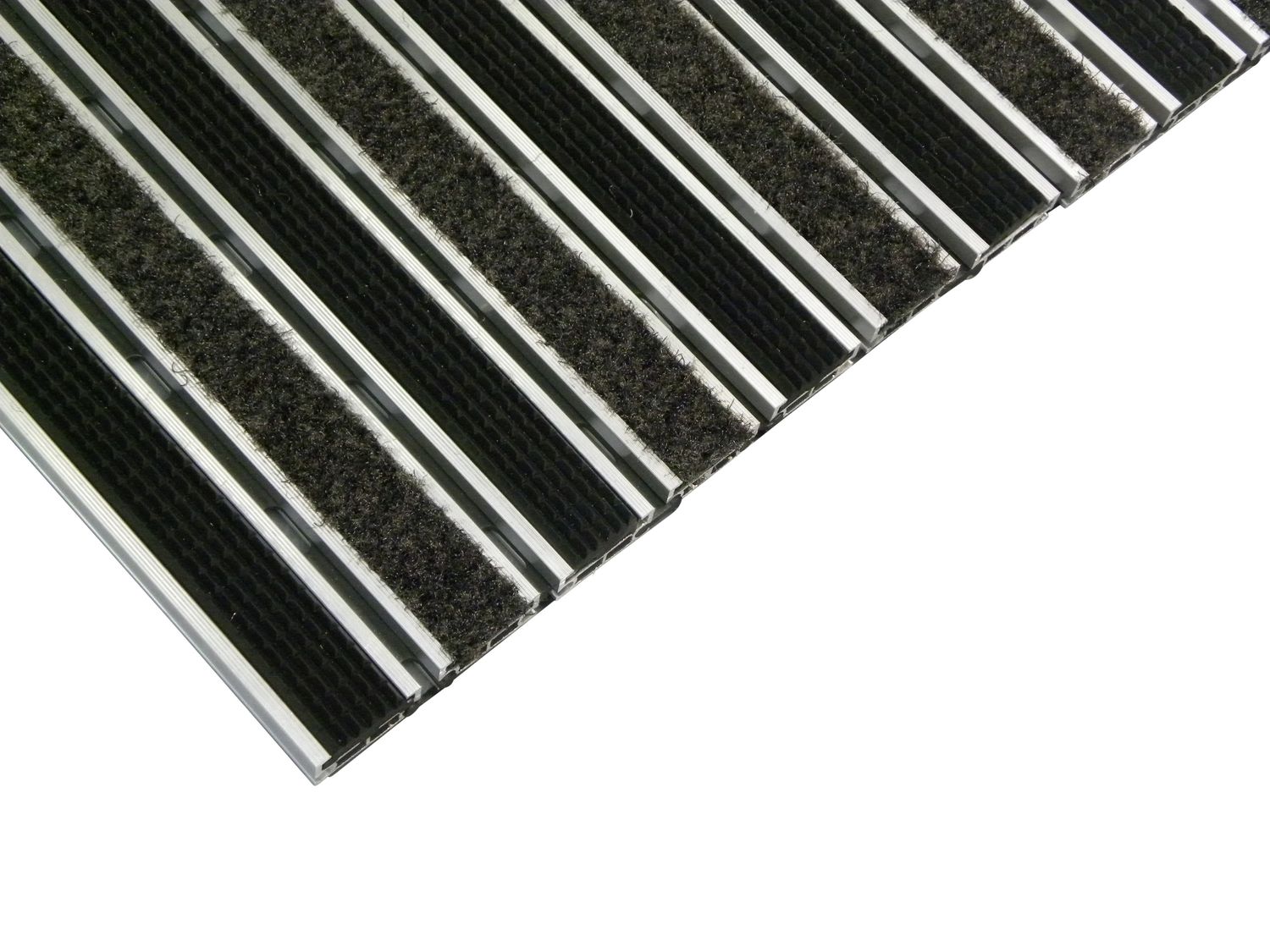 ALU Entrance mat with rubber and clean-off insert