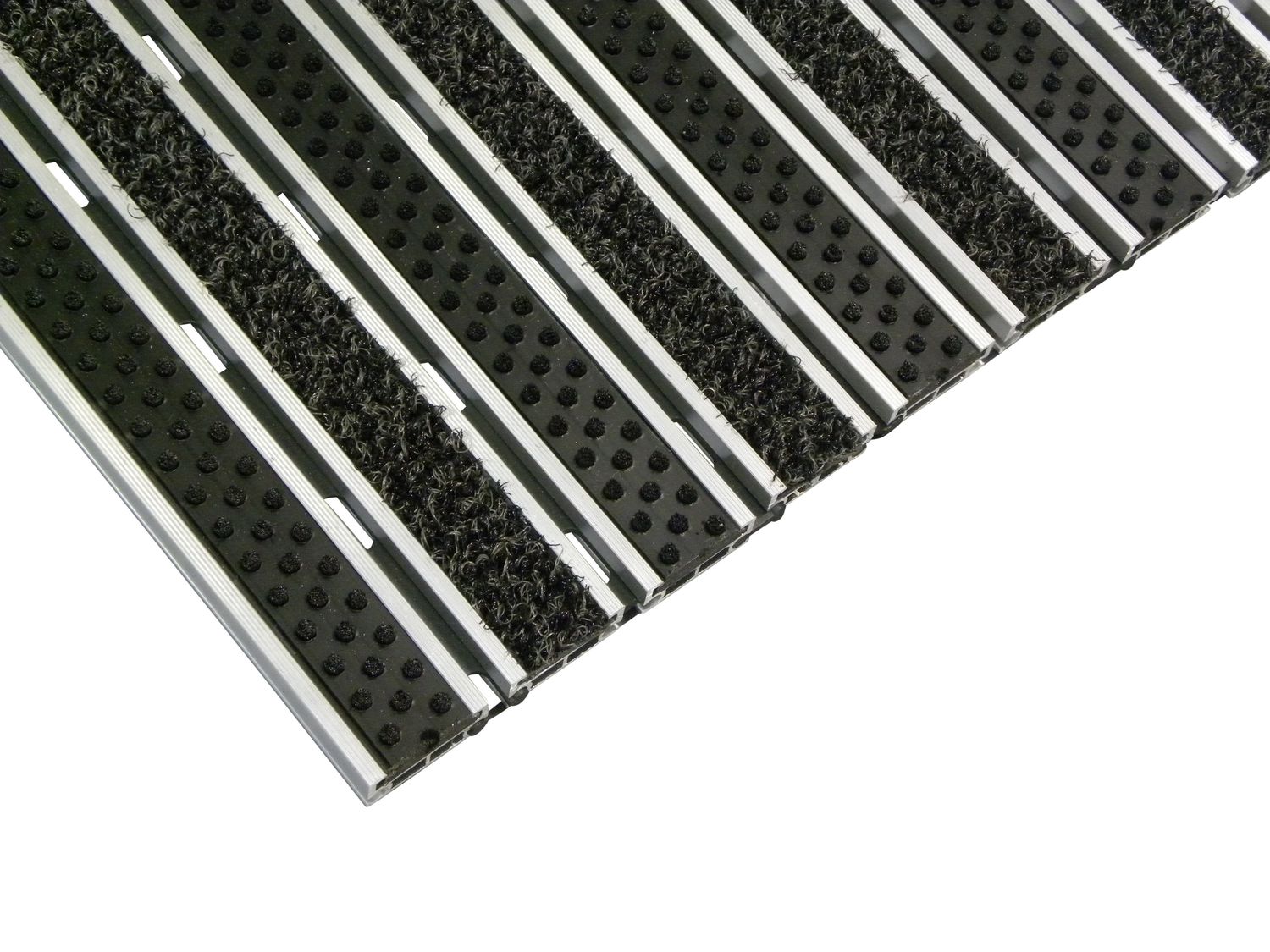 ALU entrance mat with brush and OUTDOOR insert
