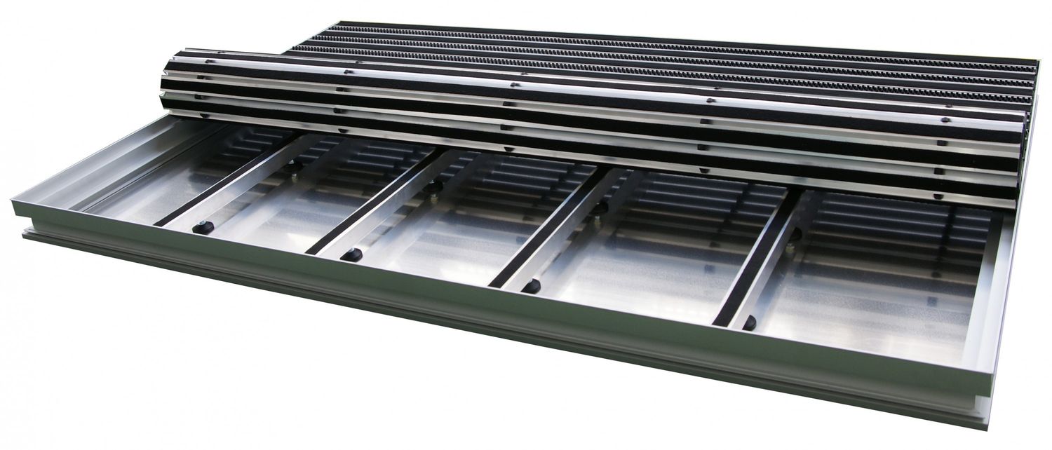 SET Gummi Alumatte mit Bodenwanne nach Maß