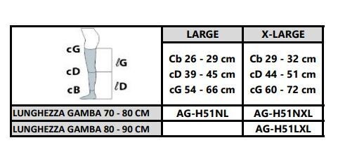CALZA ALLA COSCIA ANTI EMBOLO 70-80 - EXTRA-LARGE