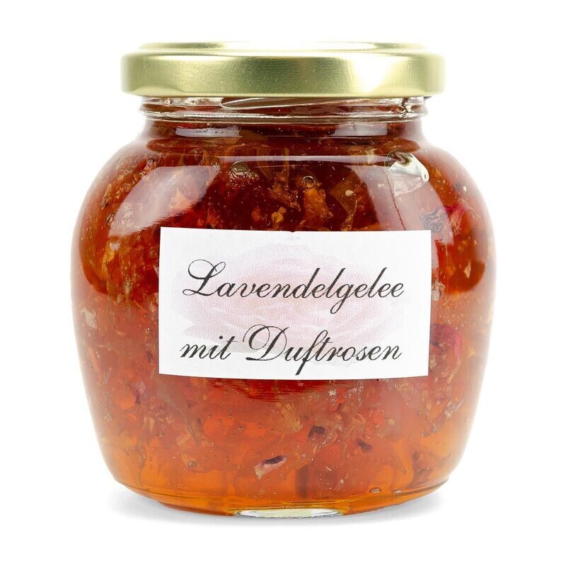 Lavendelgelee mit Duftrosen