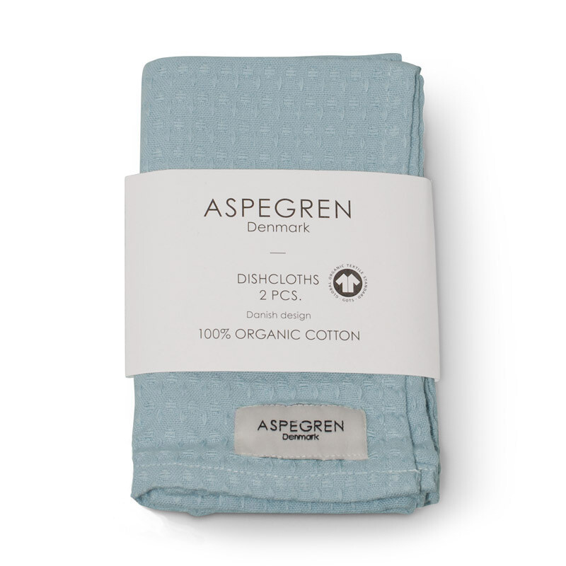 Aspegren Abwaschtücher - 2 Stk. - Organic North Blue Fog