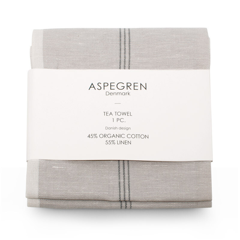 Aspegren Geschirrtuch Pinstripe Silver Gray