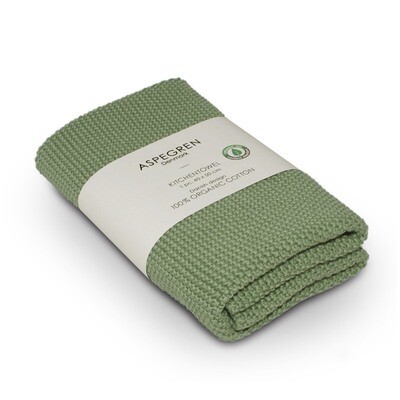 Aspegren gestricktes Handtuch Solid Alo Green Aspegren gestricktes Handtuch Solid Alo Green