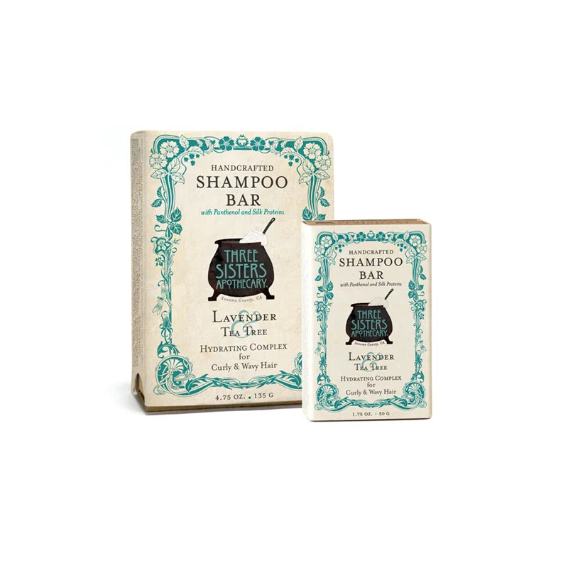 Festes Shampoo Lavender & Tea Tree - für lockiges, strapaziertes Haar Festes Shampoo Lavender & Tea Tree - für lockiges, strapaziertes Haar